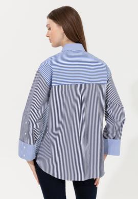 Kadın Mavi Uzun Kollu Gömlek - 50246448012