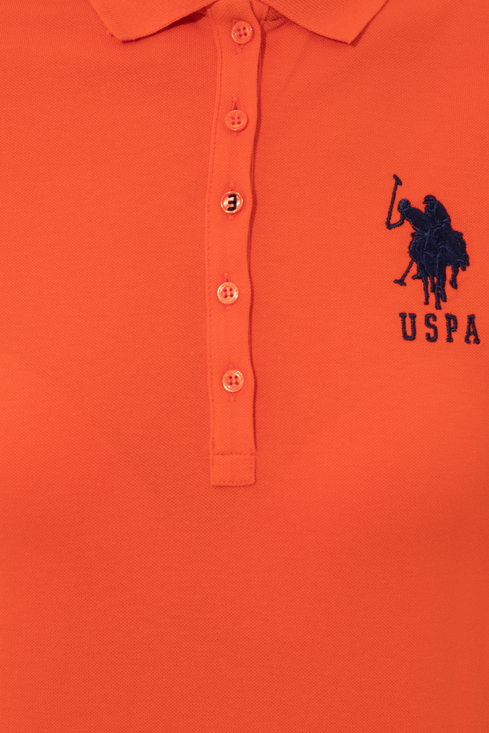 Kadın Nar Çiçeği Polo Yaka T-Shirt Basic - Image 6