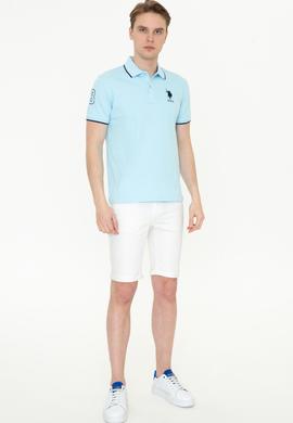 Erkek Açık Mavi Basic Tişört - 50231766087