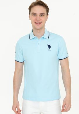 Erkek Açık Mavi Basic Tişört - 50231766087