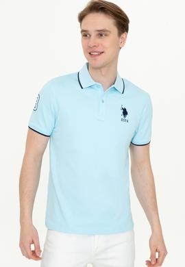 Erkek Açık Mavi Basic Tişört - 50231766087