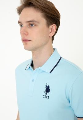 Erkek Açık Mavi Basic Tişört - 50231766087