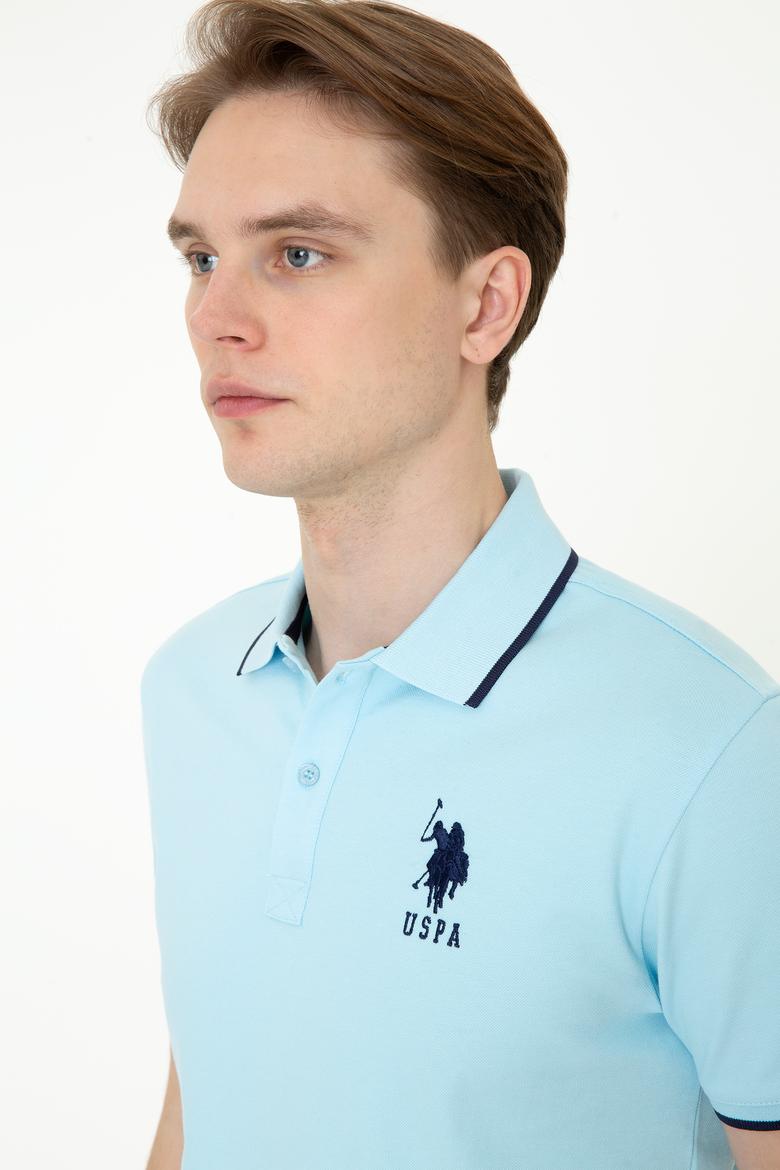 Erkek Açık Mavi Basic Tişört - 50231766087