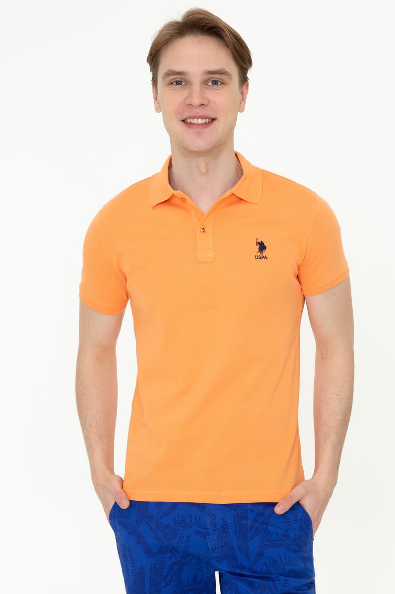 Erkek Turuncu Polo Yaka T-Shirt Basic