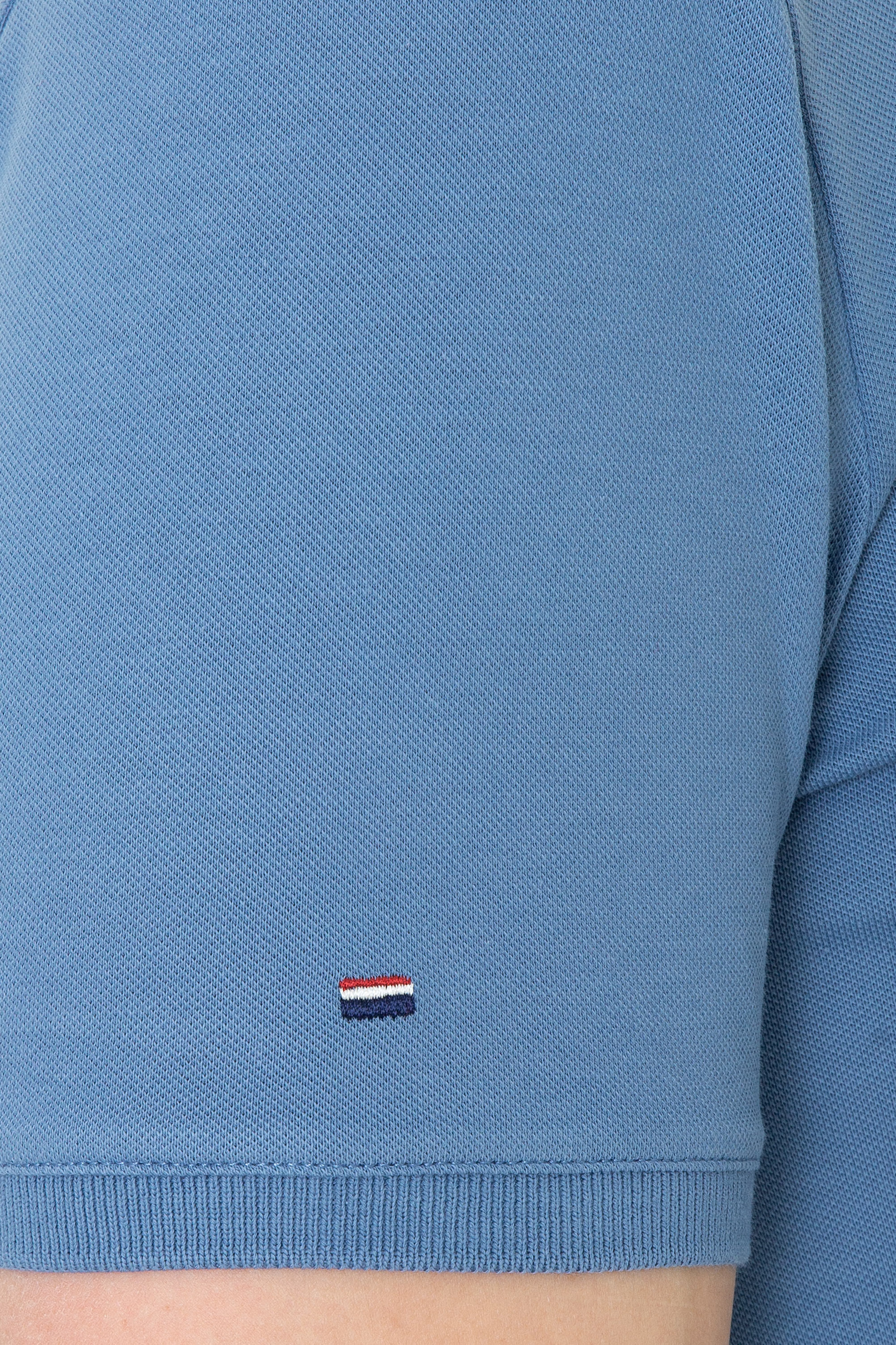 Erkek İndigo Polo Yaka T-Shirt Basic - Image 7