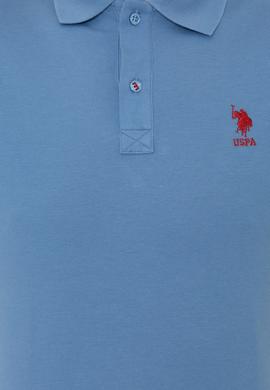 Erkek İndigo Polo Yaka T-Shirt Basic - 50232292094