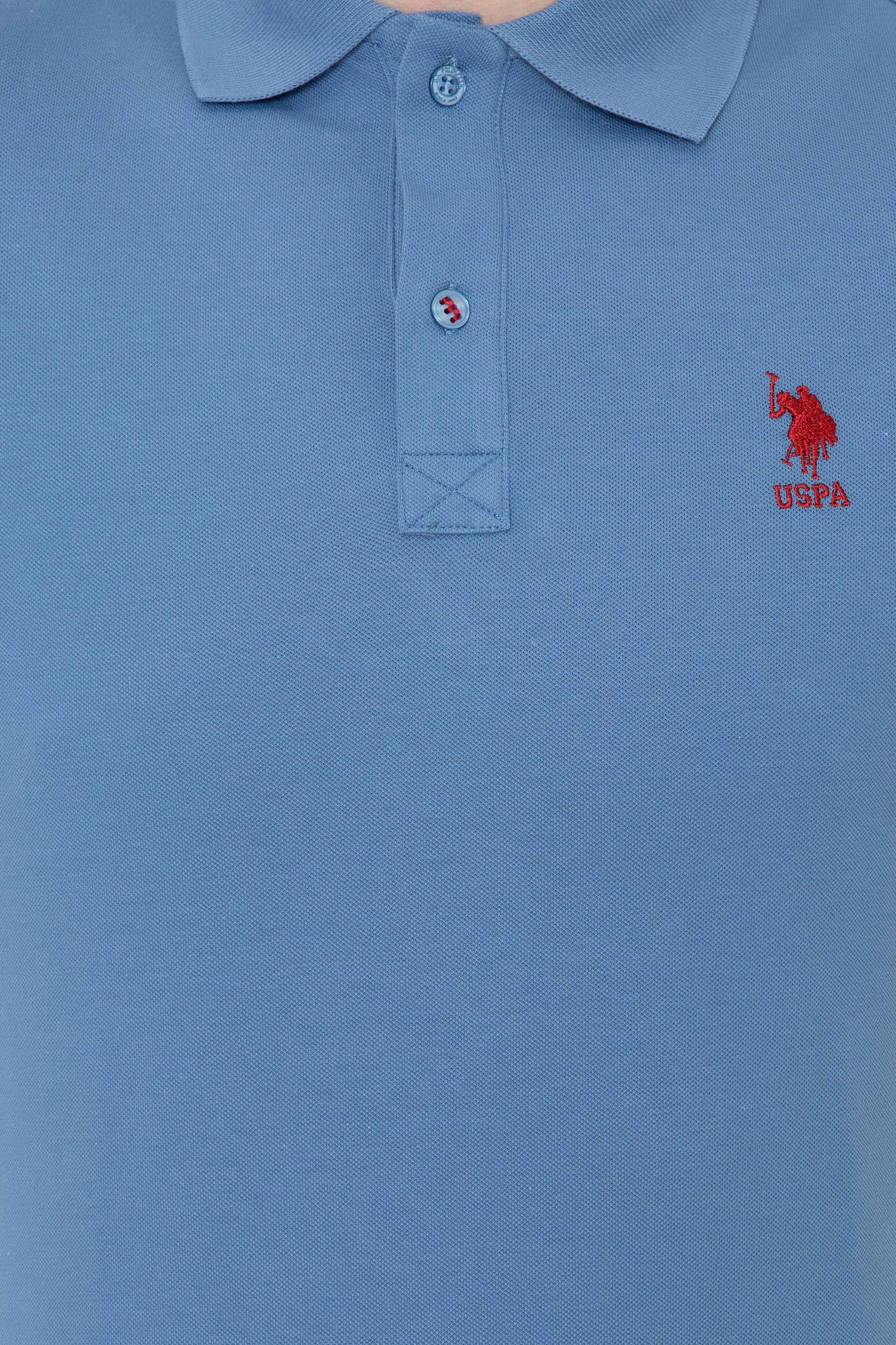 Erkek İndigo Polo Yaka T-Shirt Basic