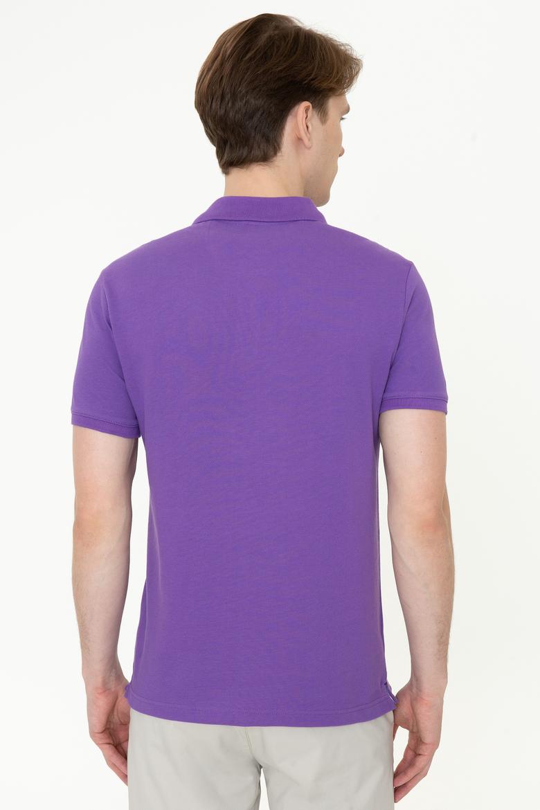 Erkek Menekşe Basic Tişört - 50232308001