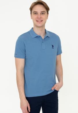 Erkek İndigo Basic Tişört - 50232308113