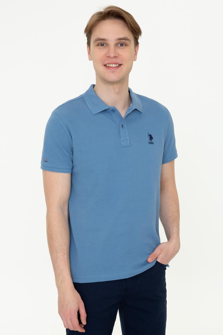 Erkek İndigo Basic Tişört - 50232308113