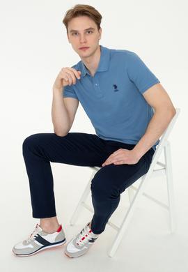 Erkek İndigo Basic Tişört - 50232308113