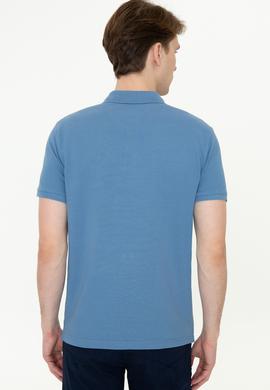 Erkek İndigo Basic Tişört - 50232308113