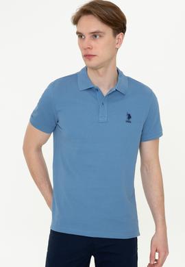 Erkek İndigo Basic Tişört - 50232308113