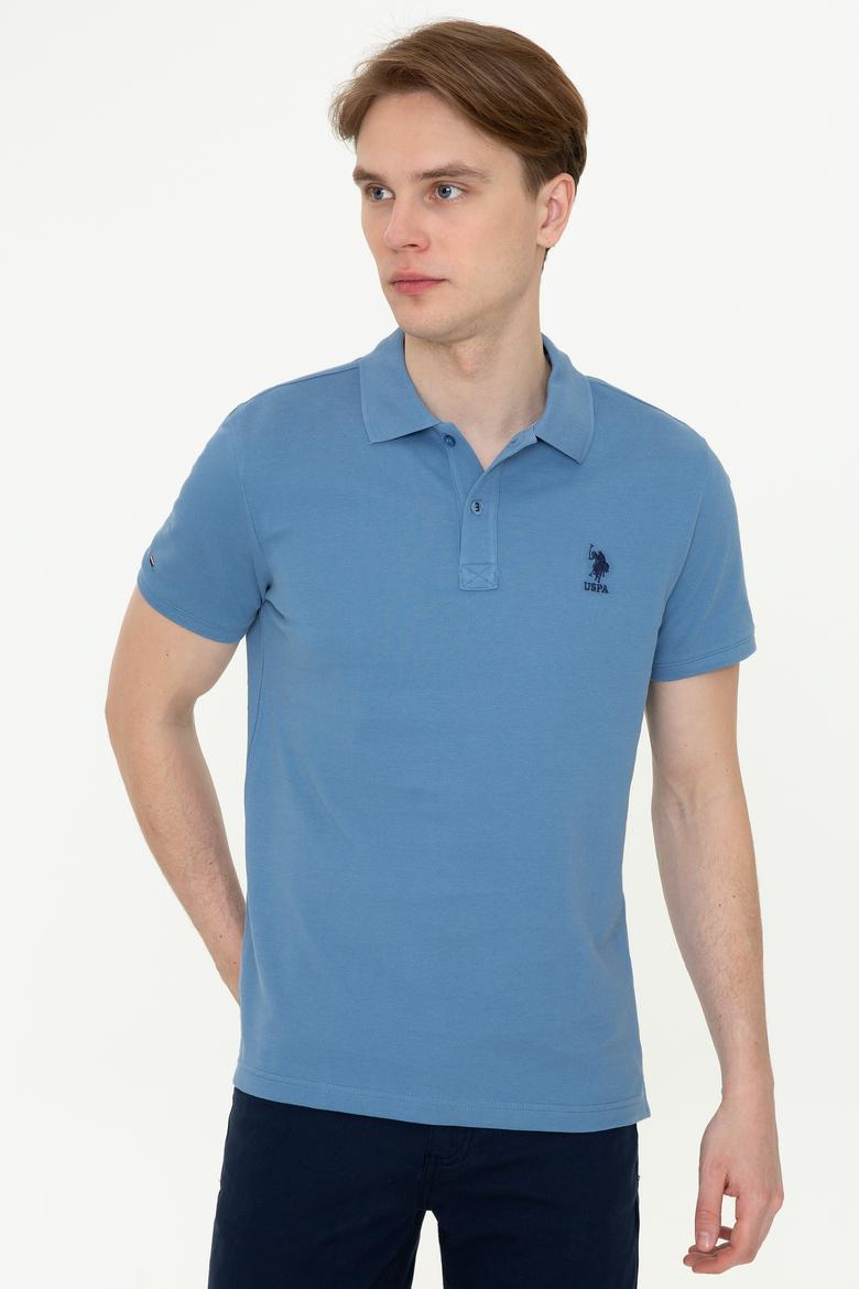 Erkek İndigo Basic Tişört - 50232308113