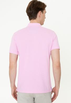 Erkek Açık Pembe Basic Polo Yaka Tişört - 50232308257
