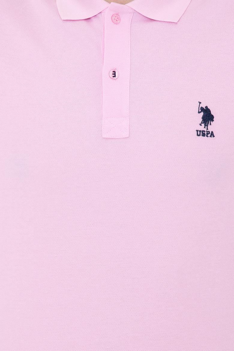 Erkek Açık Pembe Basic Polo Yaka Tişört - 50232308257