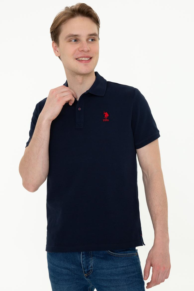 Erkek Koyu Lacivert Polo Yaka T-Shirt Basic