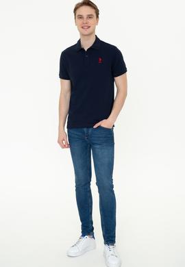Erkek Koyu Lacivert Polo Yaka T-Shirt Basic - 50232311164