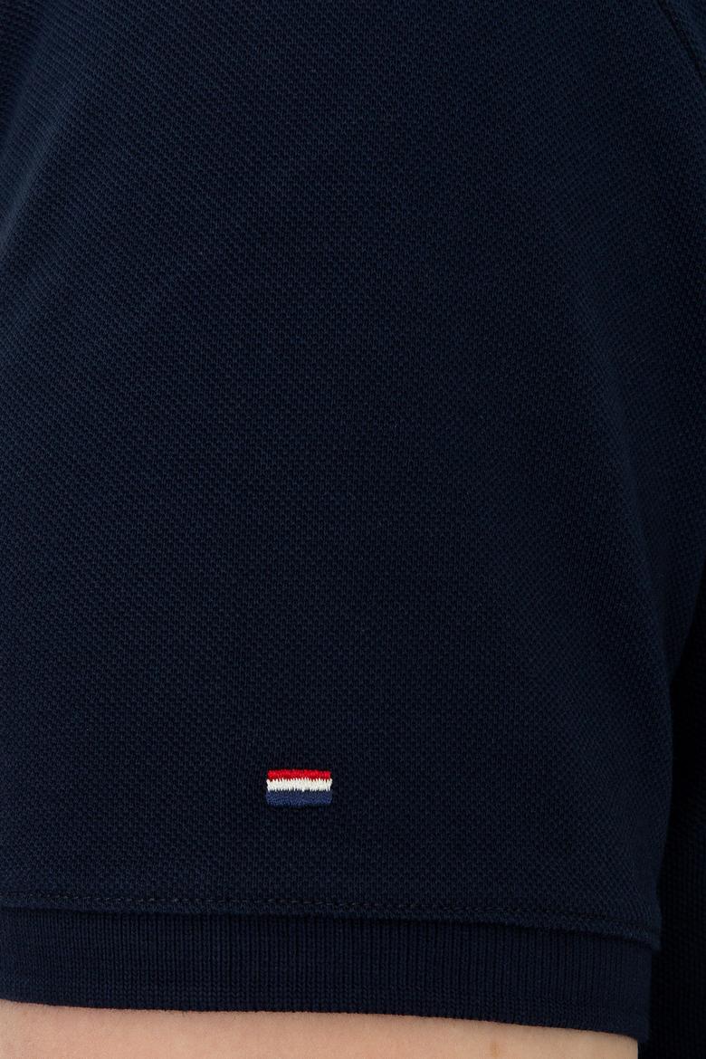 Erkek Koyu Lacivert Polo Yaka T-Shirt Basic - 50232311164