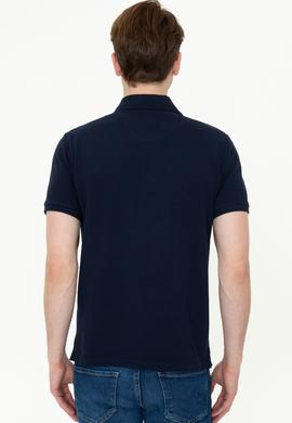 Erkek Koyu Lacivert Polo Yaka T-Shirt Basic - 50232311164