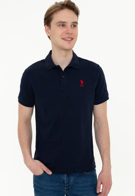 Erkek Koyu Lacivert Polo Yaka T-Shirt Basic - 50232311164