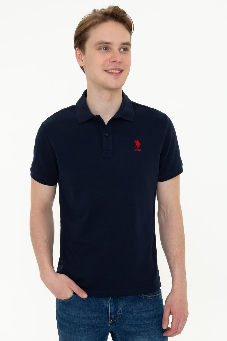 Erkek Koyu Lacivert Polo Yaka T-Shirt Basic - 50232311164