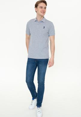 Erkek Gri Melanj Basic Tişört - 50232311050