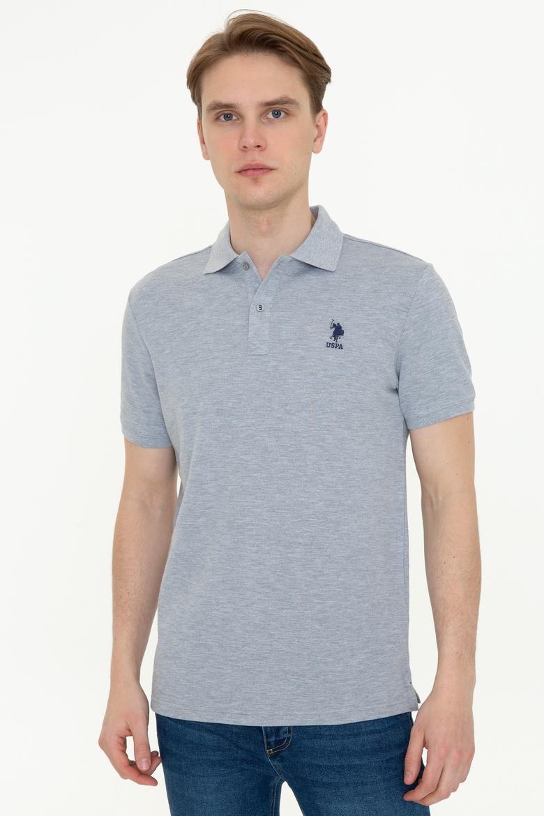 Erkek Gri Melanj Basic Tişört