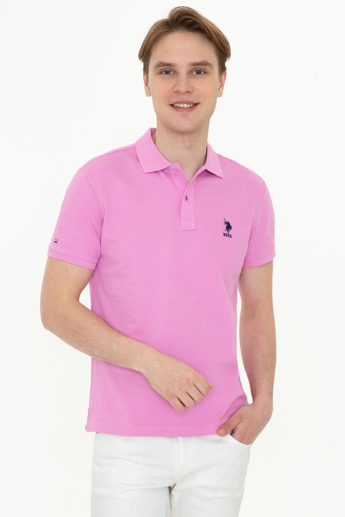 Erkek Lila Basic Tişört