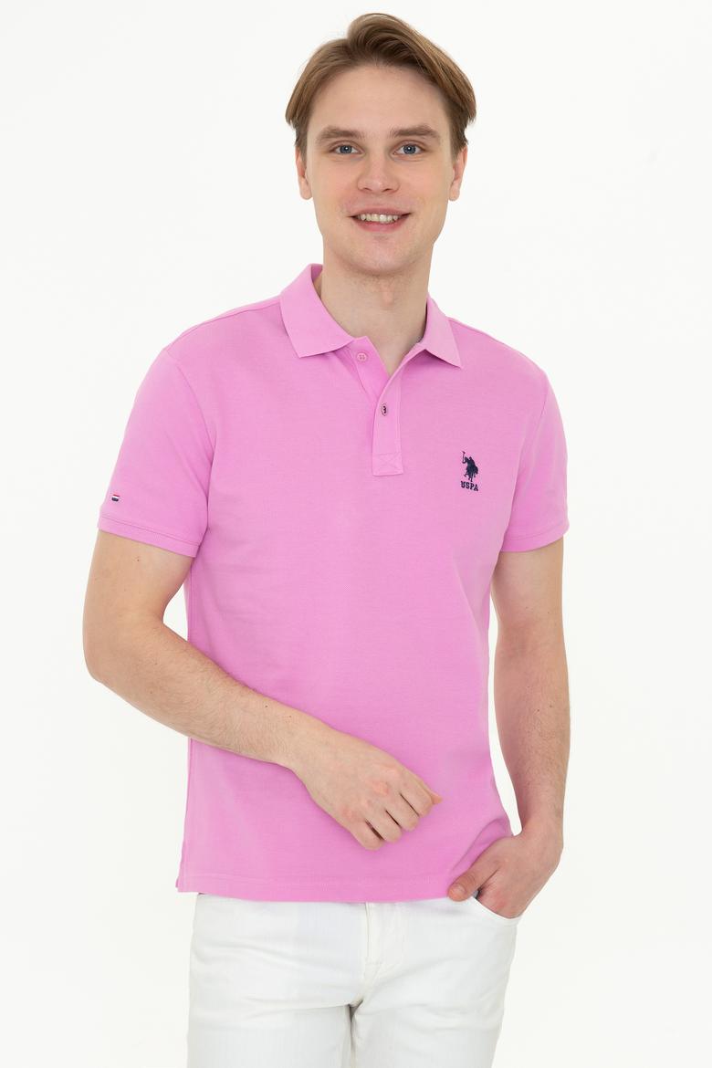 Erkek Lila Basic Tişört