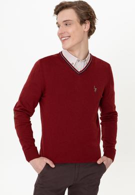 Erkek Bordo Basic Kazak - 50236974033