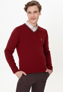 Erkek Bordo Basic Kazak - 50236974033