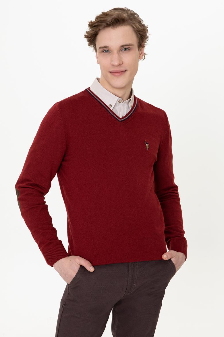 Erkek Bordo Basic Kazak