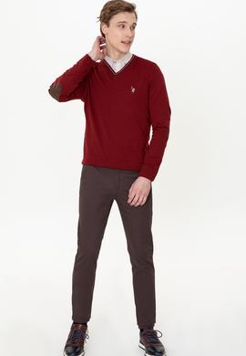 Erkek Bordo Basic Kazak - 50236974033