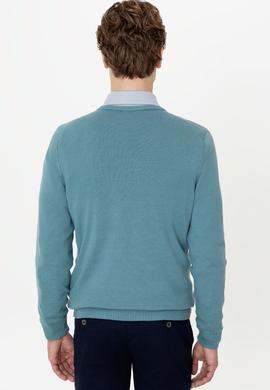 Erkek İndigo Basic Kazak - 50236962042