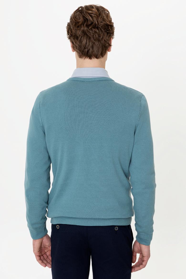 Erkek İndigo Basic Kazak - 50236962042