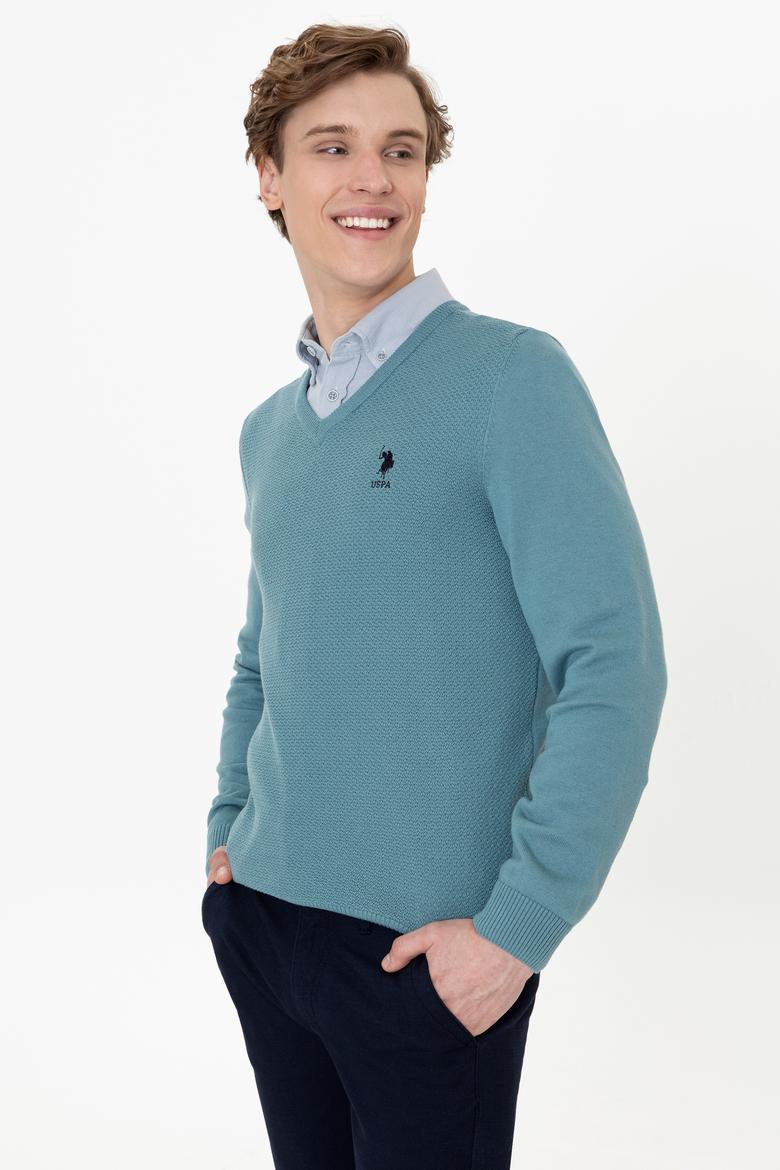 Erkek İndigo Basic Kazak - 50236962042