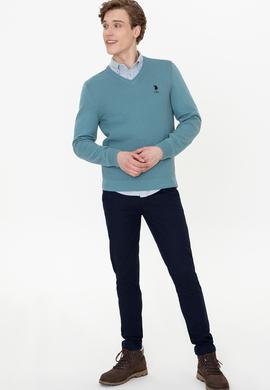 Erkek İndigo Basic Kazak - 50236962042