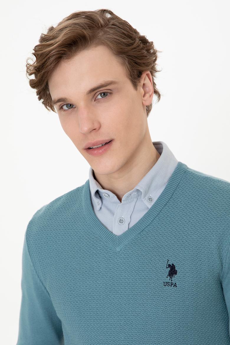 Erkek İndigo Basic Kazak - 50236962042