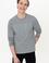 Erkek Gri Melanj Basic Sweatshirt