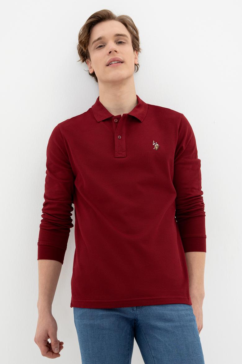 Erkek Bordo Basic Sweatshirt - 50240393028