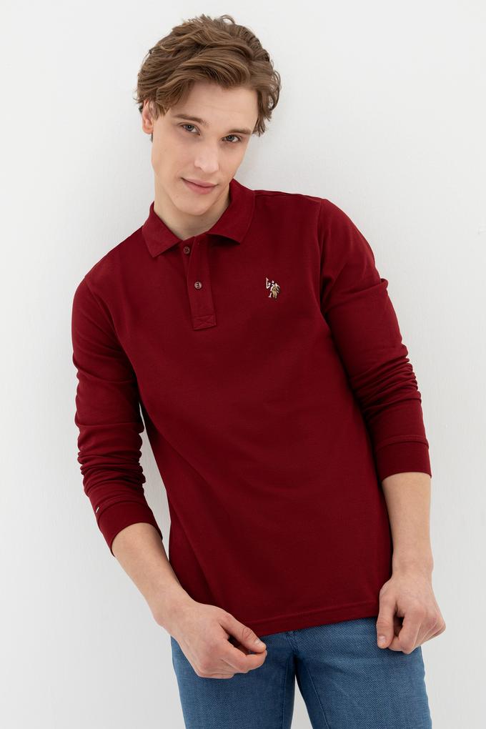 Erkek Bordo Basic Sweatshirt