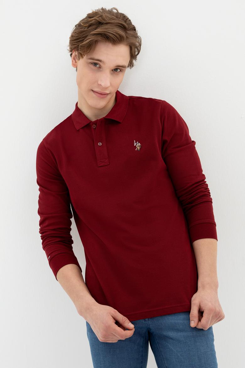 Erkek Bordo Basic Sweatshirt