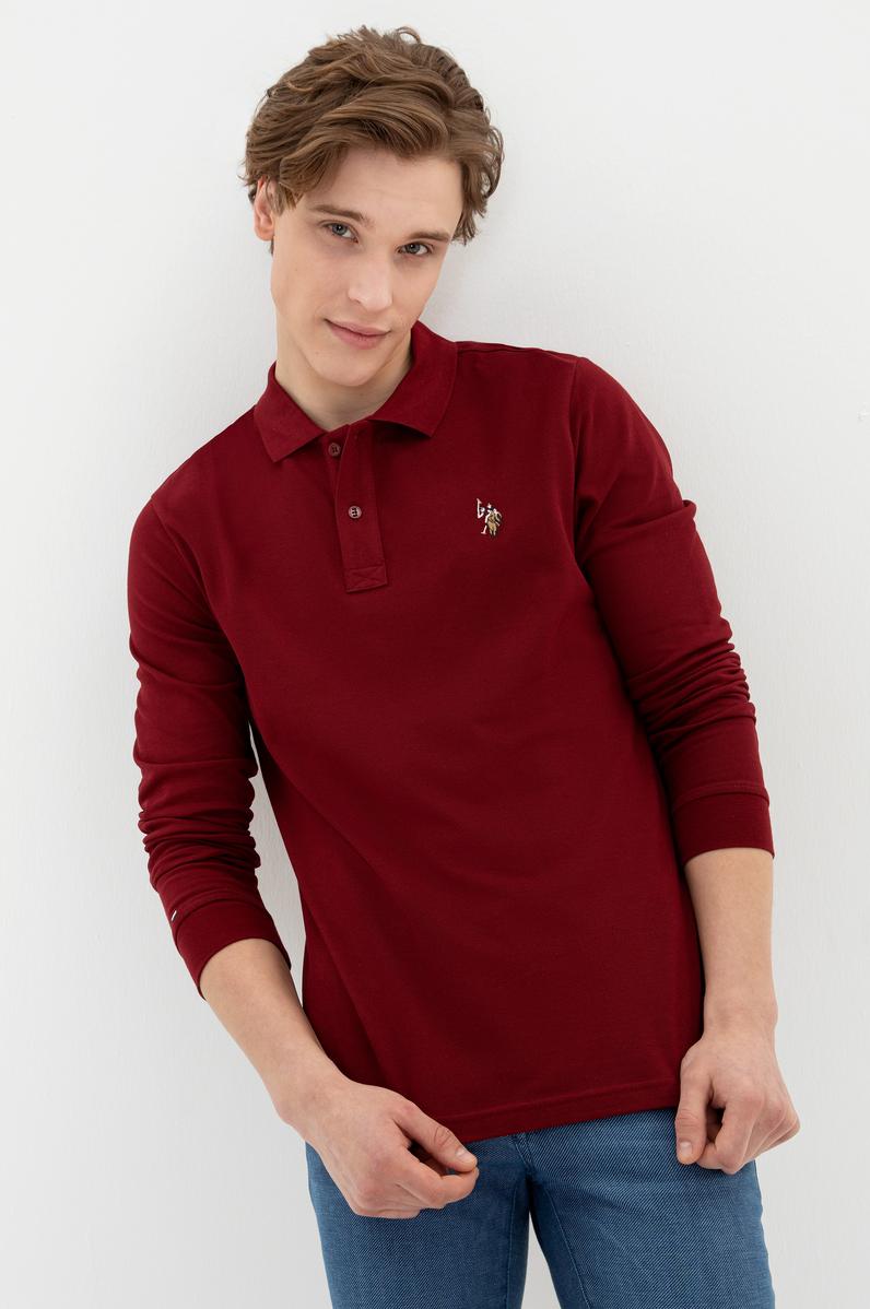 Erkek Bordo Basic Sweatshirt
