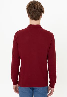 Erkek Bordo Basic Sweatshirt - 50240393028