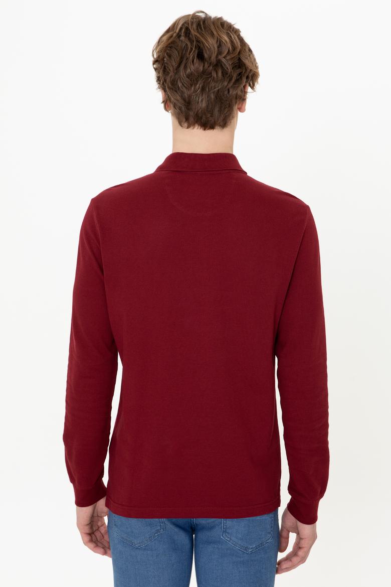 Erkek Bordo Basic Sweatshirt - 50240393028