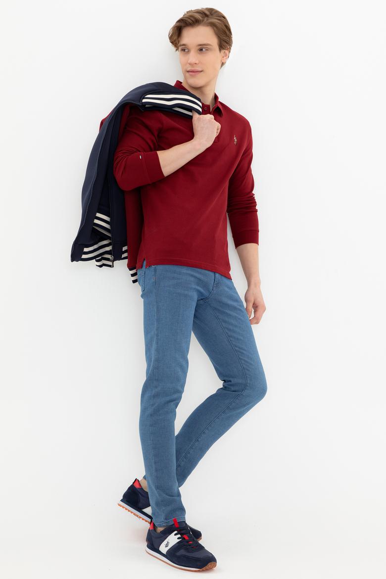Erkek Bordo Basic Sweatshirt - 50240393028