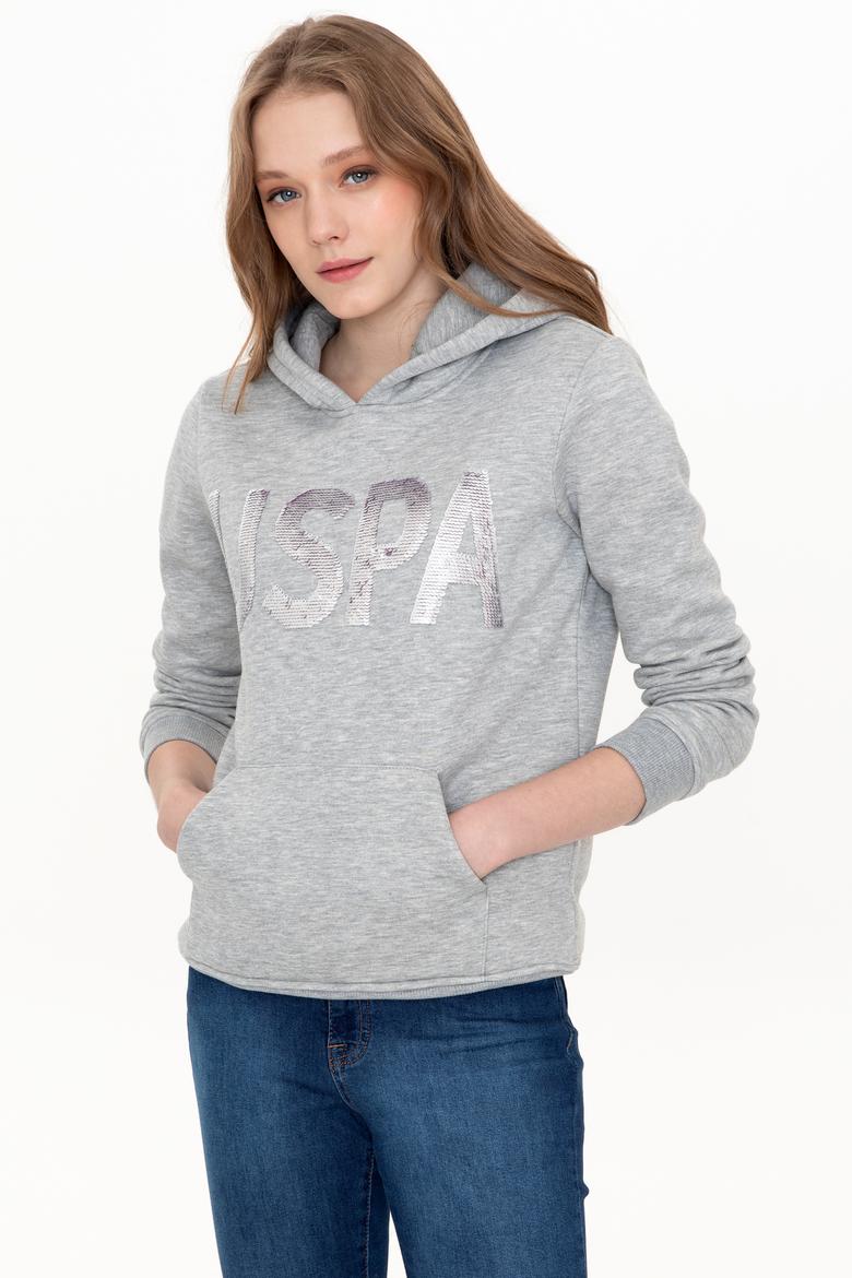 Kadın Gri Melanj Basic Sweatshirt - 50240707076