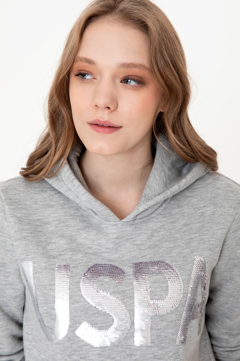 Kadın Gri Melanj Basic Sweatshirt - 50240707076