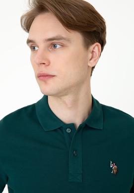 Erkek Koyu Yeşil Basic Tişört - 50243912057